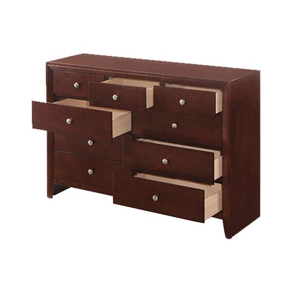 Louis Philippe Dresser with Cherry Finish with Antique Brass Hardware  Finish by Coaster Fine Furniture - Madison Seating