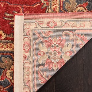 Mahal Red/Navy 5 ft. x 8 ft. Border Area Rug