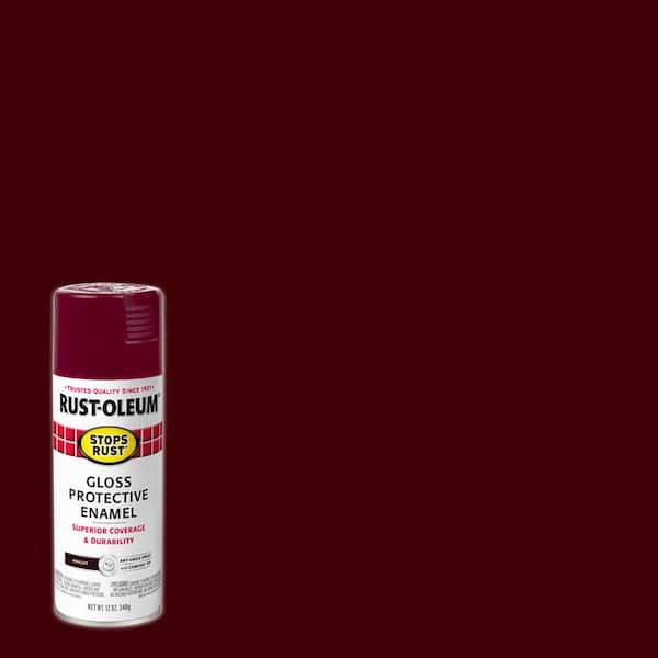 Rust-Oleum Stops Rust 12 oz. Protective Enamel Gloss Merlot Spray Paint (6-Pack)