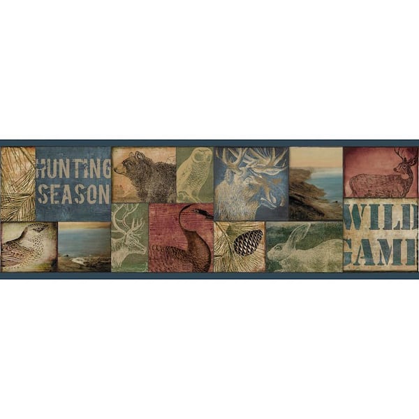 Chesapeake Trumball Teal Wild Game Teal Wallpaper Border