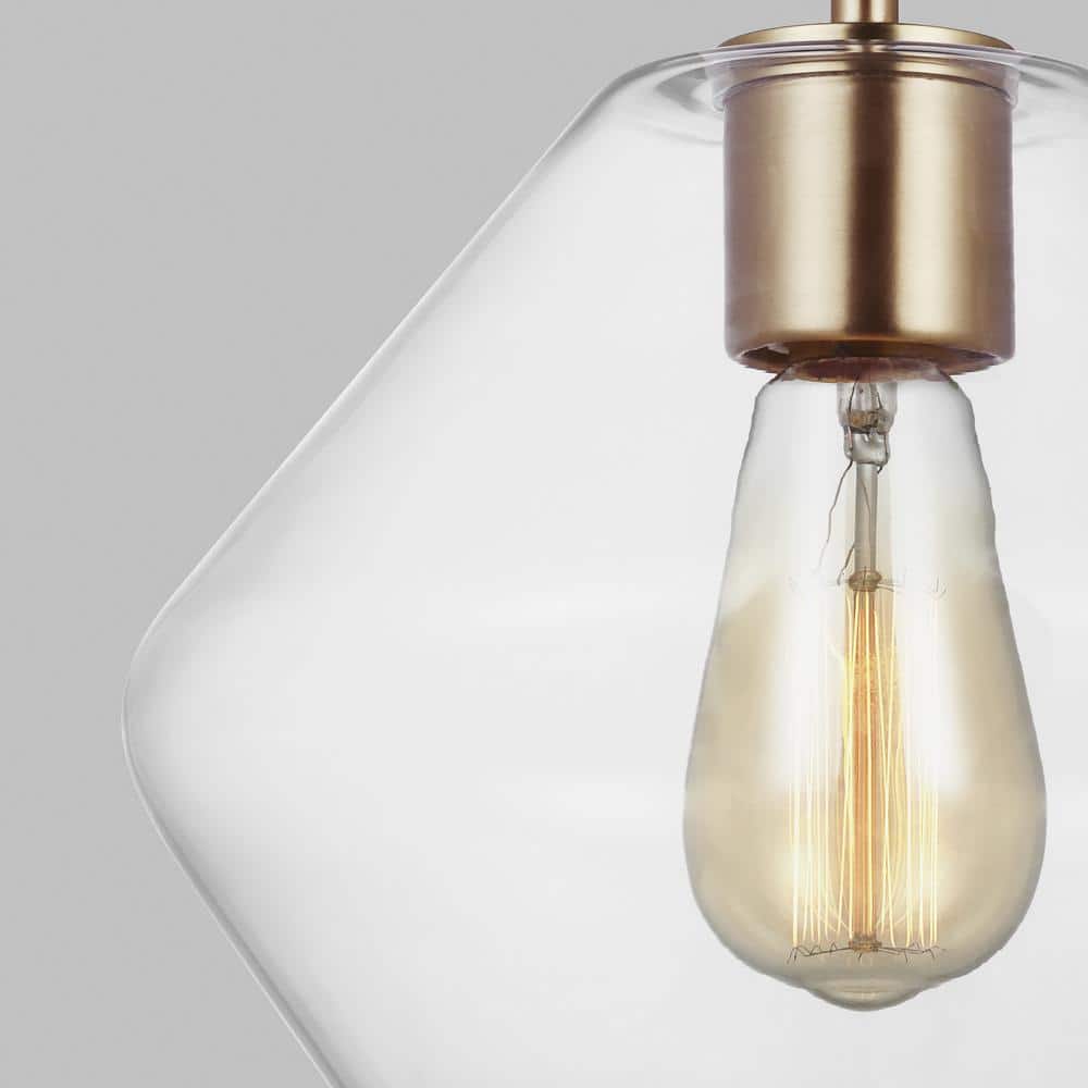 Mini Jett 10'' Satin Brass Globe Pendant Light
