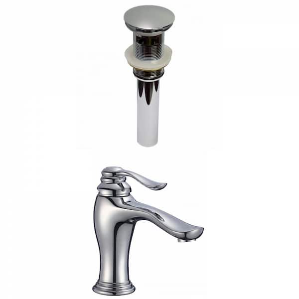 Unbranded Roxy Single Handle High Arc Single Hole Bathroom Faucet with Deckplate Included in Chrome 3.3 in. W 16GS-29505