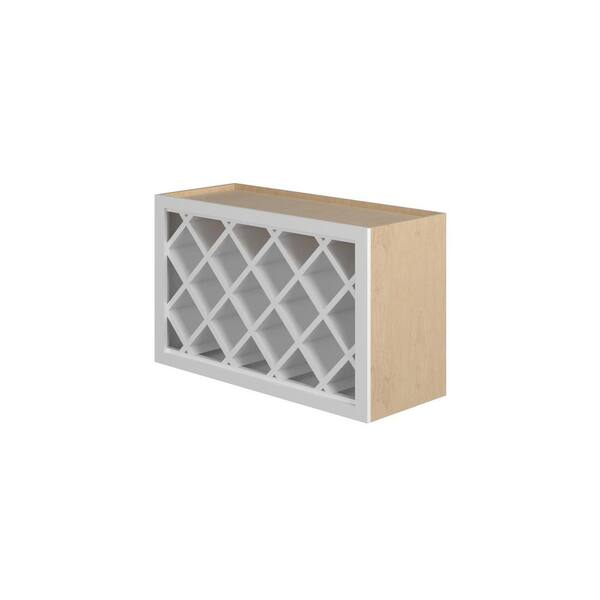 Norfolk Assembled 30 in. W x 18 in. H x 12 in. D Plywood Wall Wine Cabinet in Painted White
