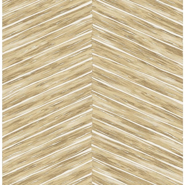Brewster Pina Brown Chevron Weave Strippable Roll (Covers 56.4 sq. ft.)