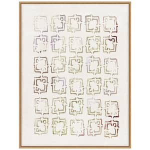 Dreamy Geo III" by Aimee Wilson 1-Piece Canvas Transfer Floater Frame Abstract Art Print 30 in. x 23 in.