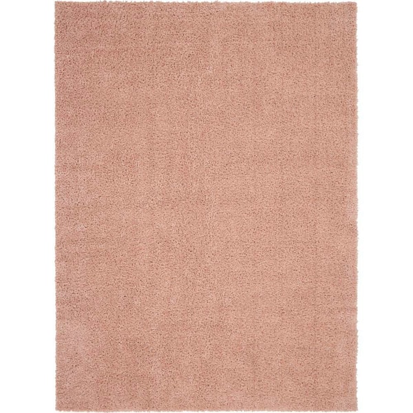 Nourison Malibu Shag Blush 9 ft. x 12 ft. Shag Contemporary Area Rug
