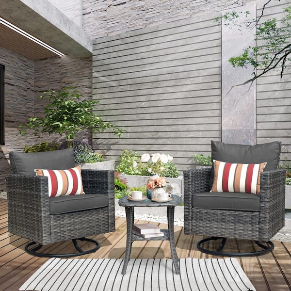 Noelie Rattan Lounge Chair with Black Cushion + Reviews