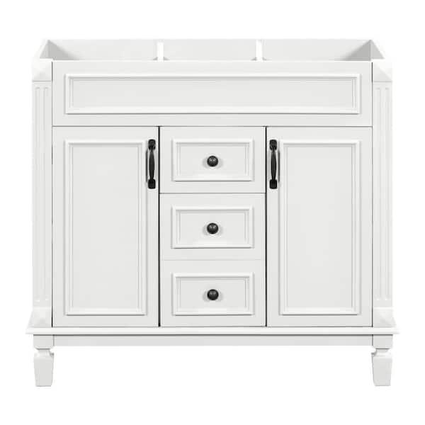 Staykiwi 35.9 in. W x 17.9 in. D x 34 in. H Freestanding Bath Vanity Cabinet without Top in White