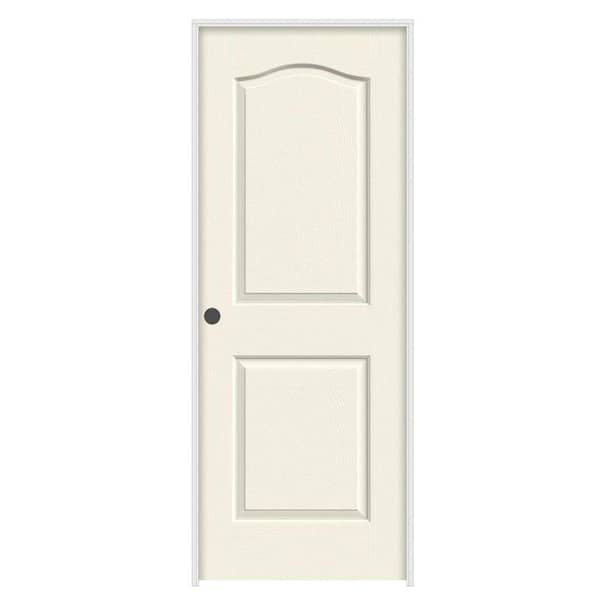 JELD-WEN 24 in. x 80 in. Camden Vanilla Painted Right-Hand Textured Molded Composite Single Prehung Interior Door