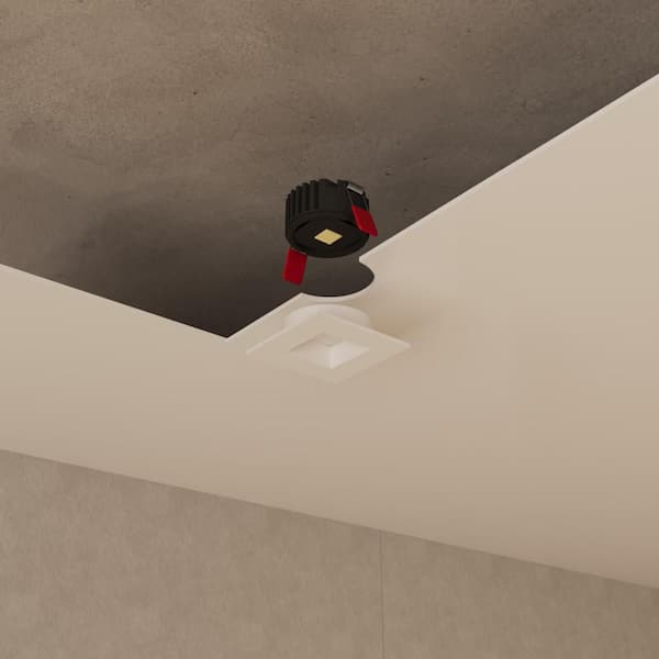 Likora 3 in. White Square Integrated LED Canless Recessed Lighting Kit, Selectable 5CCT, 10-Watt, 700-Lumen, ETL, 1-Pack