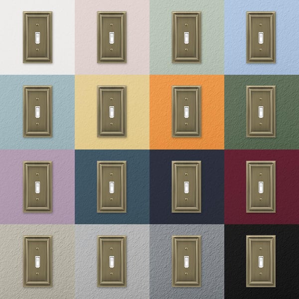 AMERELLE Brass 1-Gang Phone Jack Wall Plate (1-Pack) 155PH - The Home Depot