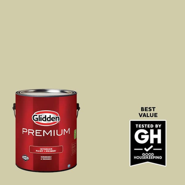 Glidden Premium 1 gal. PPG1114-3 Canary Grass Eggshell Interior Latex Paint