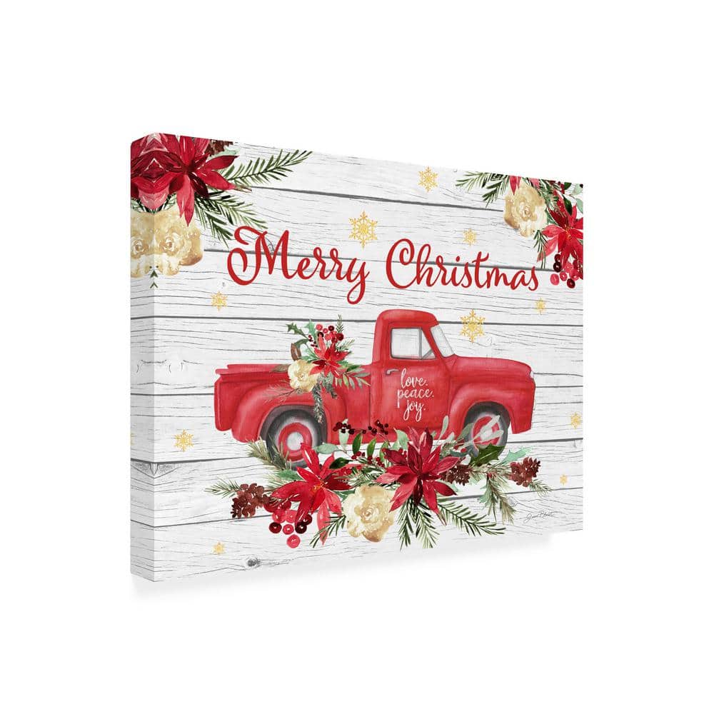 Coastal Seaglass Christmas Tree Canvas Art Print