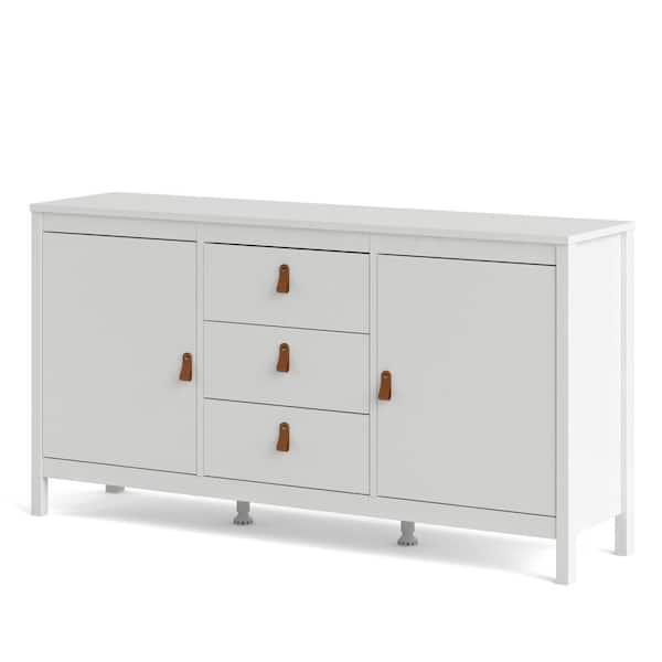 Tvilum Madrid White Sideboard with 2-Doors and 3-Drawers