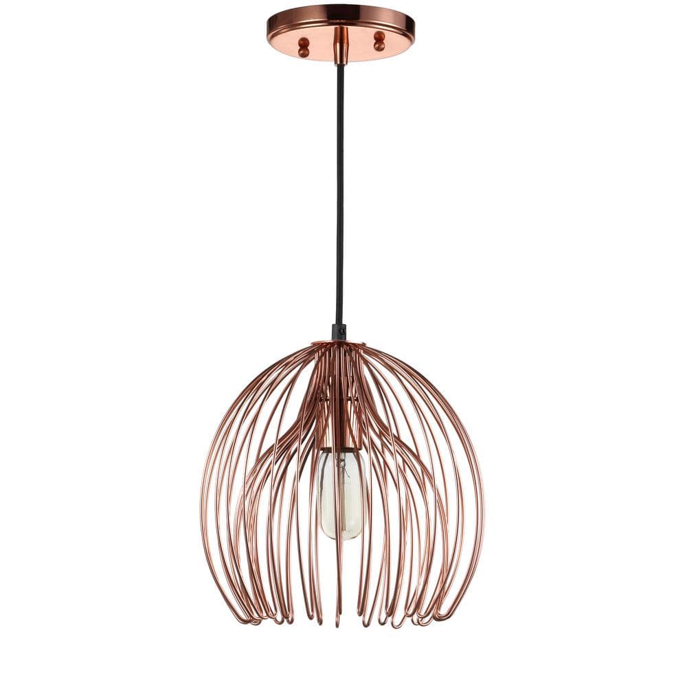 Deena 1-Light Copper Cage Globe Hanging Pendant Lighting price history on PriceWatchPro
