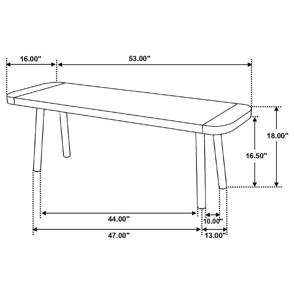 Rustic Brown Mango Wood Dining Bench with Black Iron Legs