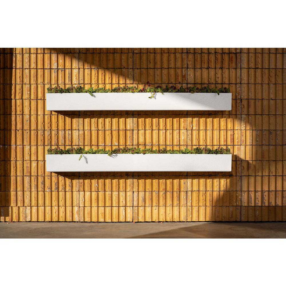 White 32" Composite Geo Series Trough Hanging Planter - 2-Pack