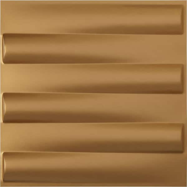 Ekena Millwork 19-5/8-in W x 19-5/8-in H Naomi EnduraWall Decorative 3D Wall Panel Gold