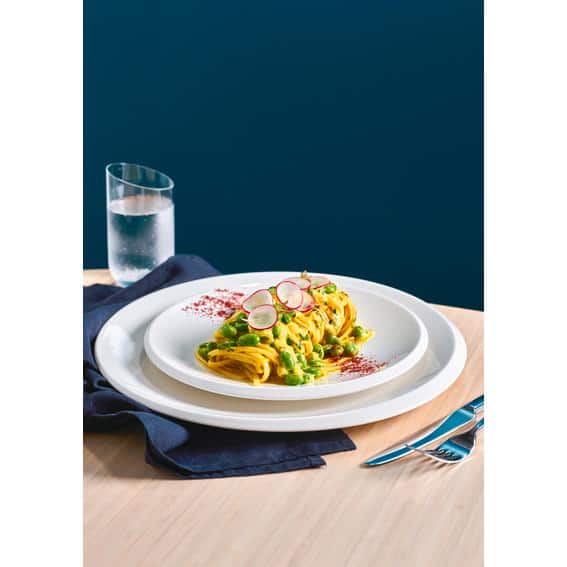 Pearly Dew rich WHITE 4 セット Villeroy & Boch 12 pc New Moon White Porcelain Dinnerware