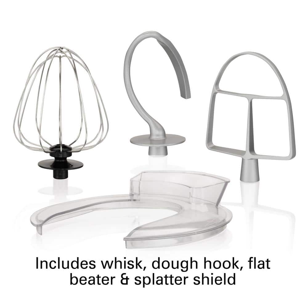 Blue 4-Quart 7-Speed Electric Stand Mixer with Attachments