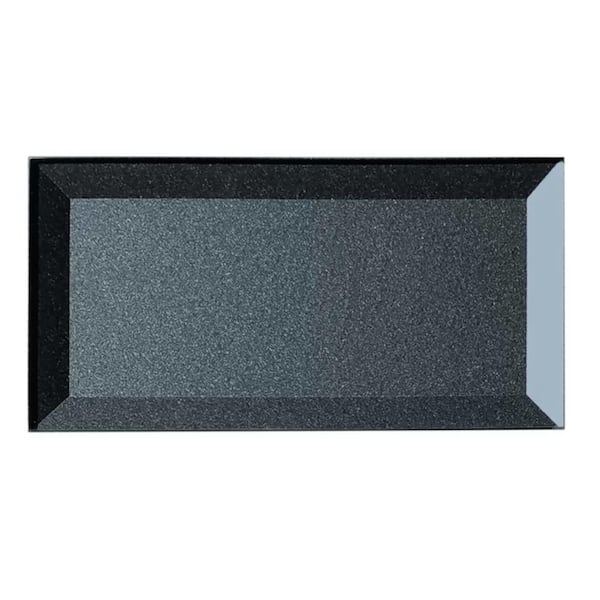ABOLOS Secret Dimensions Glossy Blue Gray Reverse Beveled 3 in. x 6 in. Glass Wall Tile (0.125 Sq. Ft./Piece)