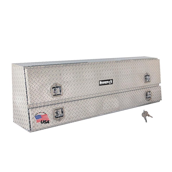 Buyers Products Company 88 in. Diamond Tread Aluminum Top Mount Contractor Truck Tool Box