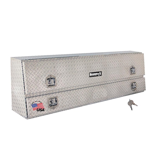 88 in. Diamond Tread Aluminum Top Mount Contractor Truck Tool Box