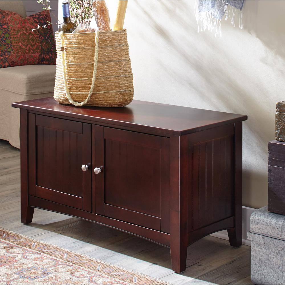 Shaker Cottage Storage Cabinet with 2-Doors, Transitional Style Living Room