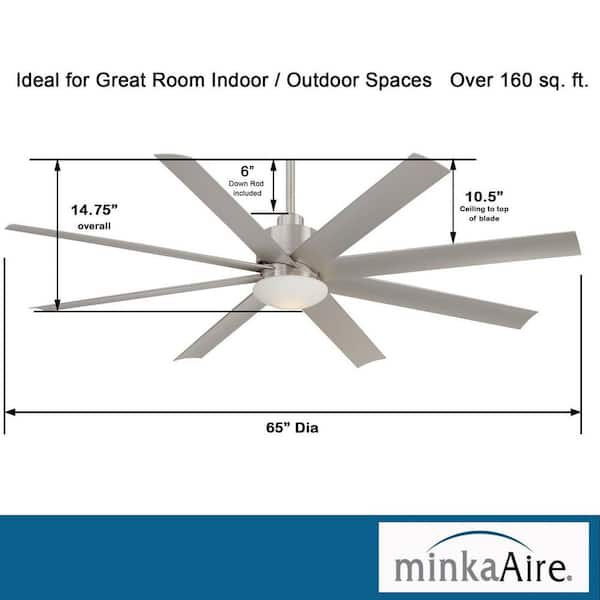 MINKA-AIRE Slipstream 65 in. Integrated LED Indoor/Outdoor