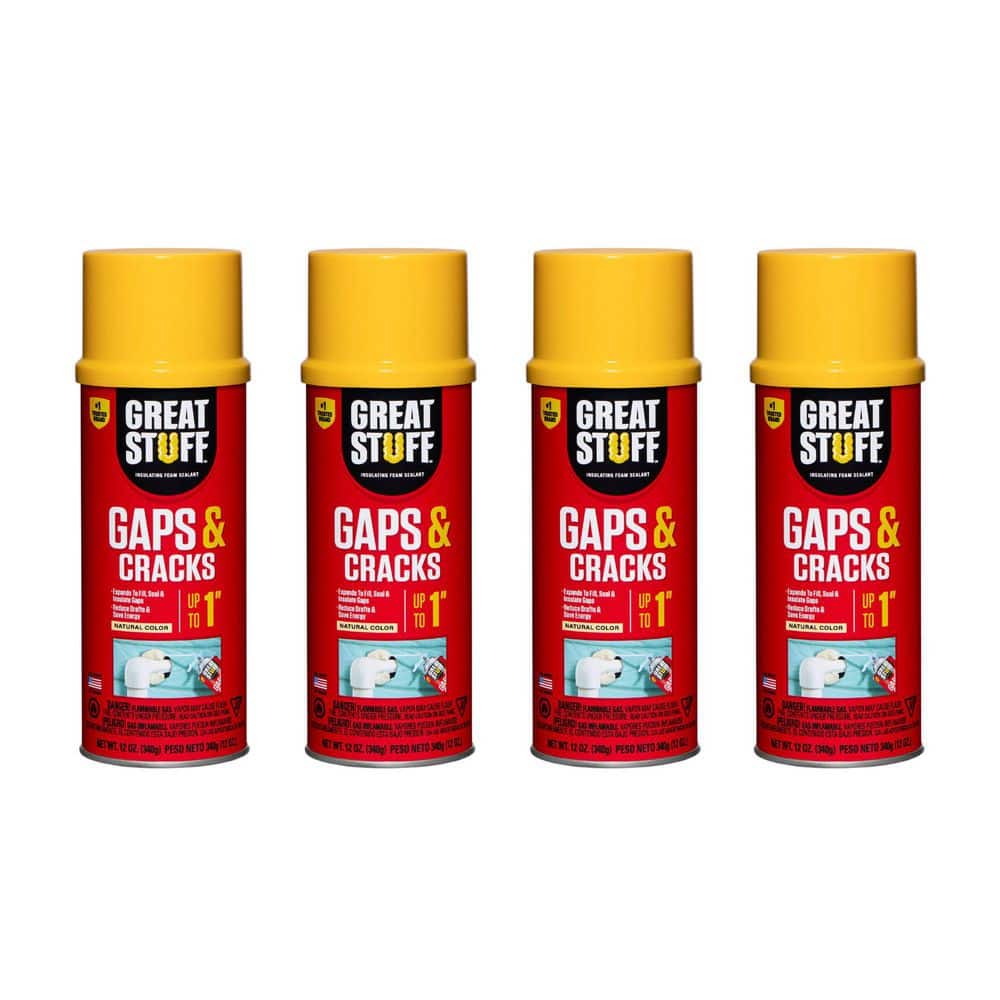 12 oz. Gaps and Cracks Insulating Spray Foam Sealant (4 Pack)