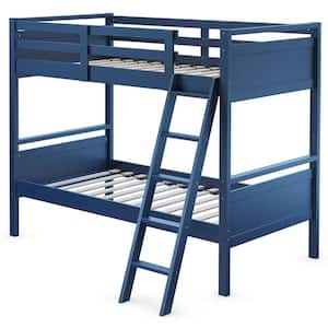 Twin Over Navy Twin Bunk Bed Convertible 2 Individual Beds Wooden