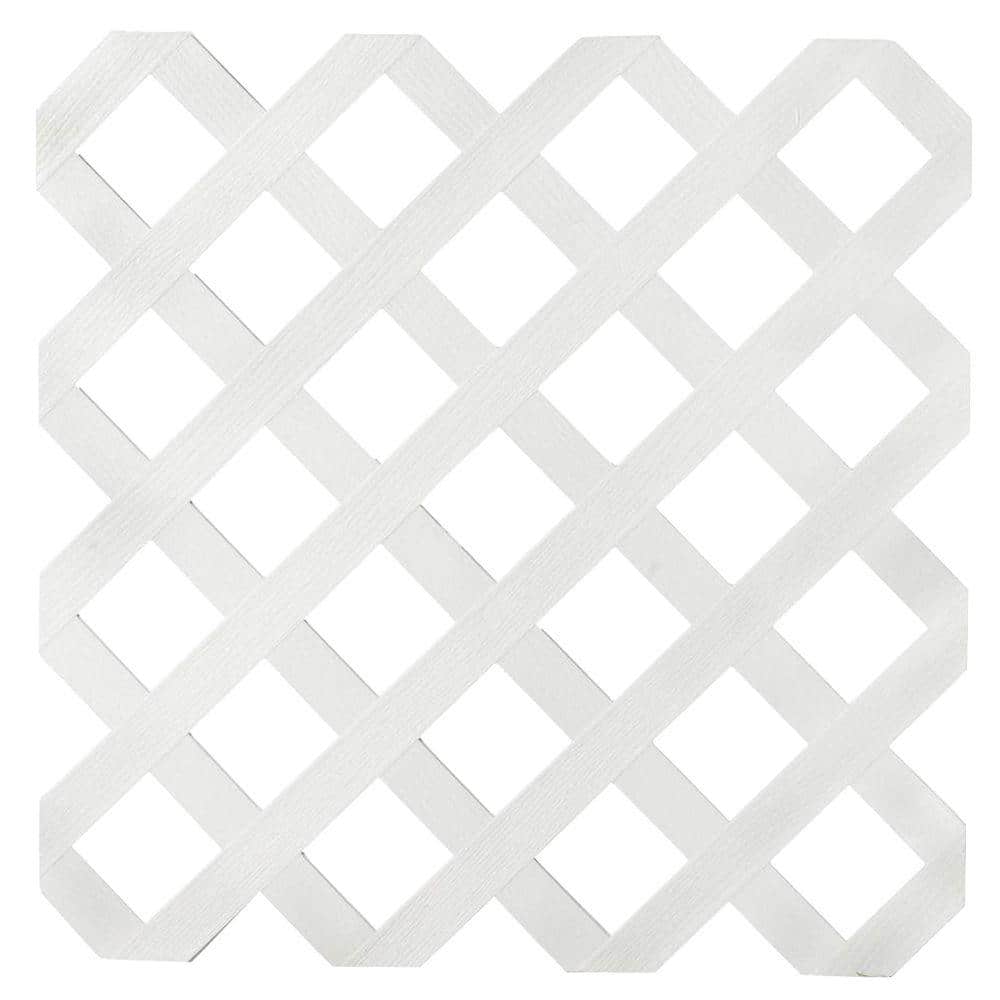 Fixed White PVC Lattice Set 5 pieces of 2 x 1metros - BigMat