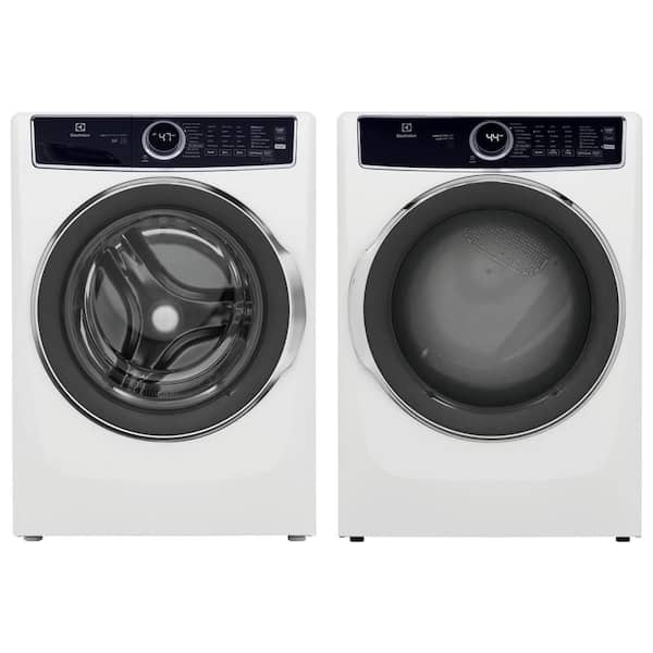 4.5 cu. ft. White Front Load Washer with LuxCare and 8 cu. ft. Dryer Set
