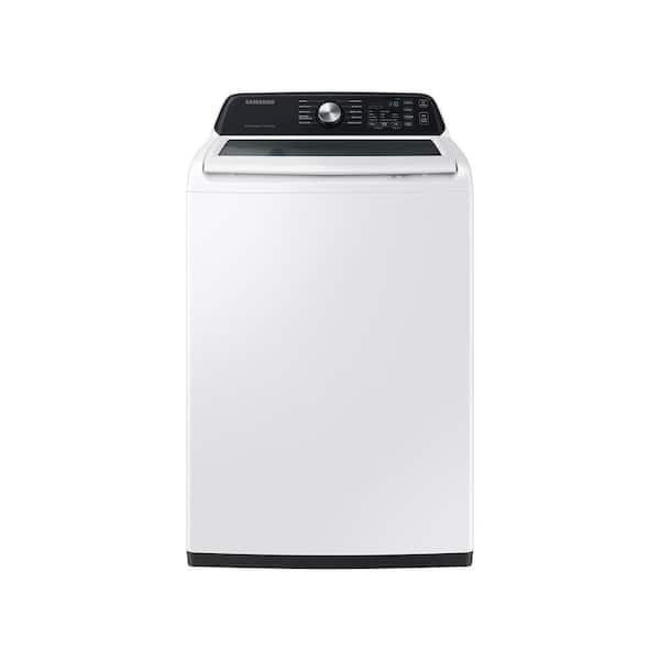 4.7 cu. ft. Large Capacity Top Load Washer in White/Black with Active WaterJet