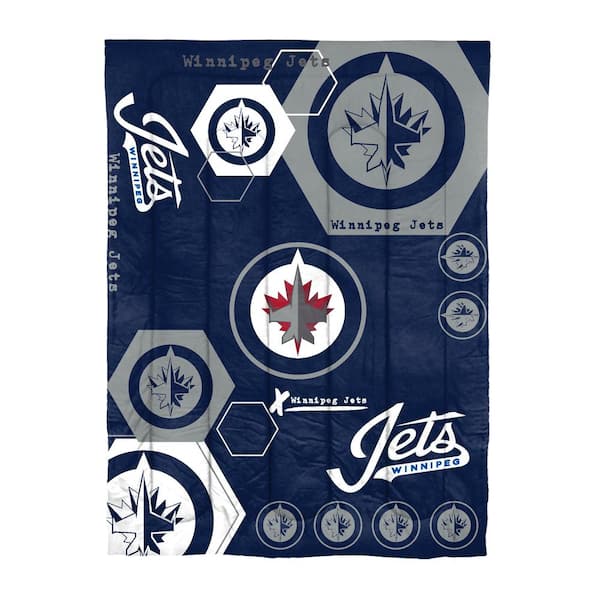 Winnipeg Jets Hexagon 2Piece Twin Size Multi Colored Polyester