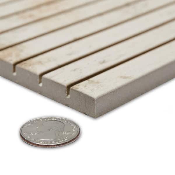 Merola Tile Retro Strata Blanc 7 in. x 14 in. Porcelain Floor and