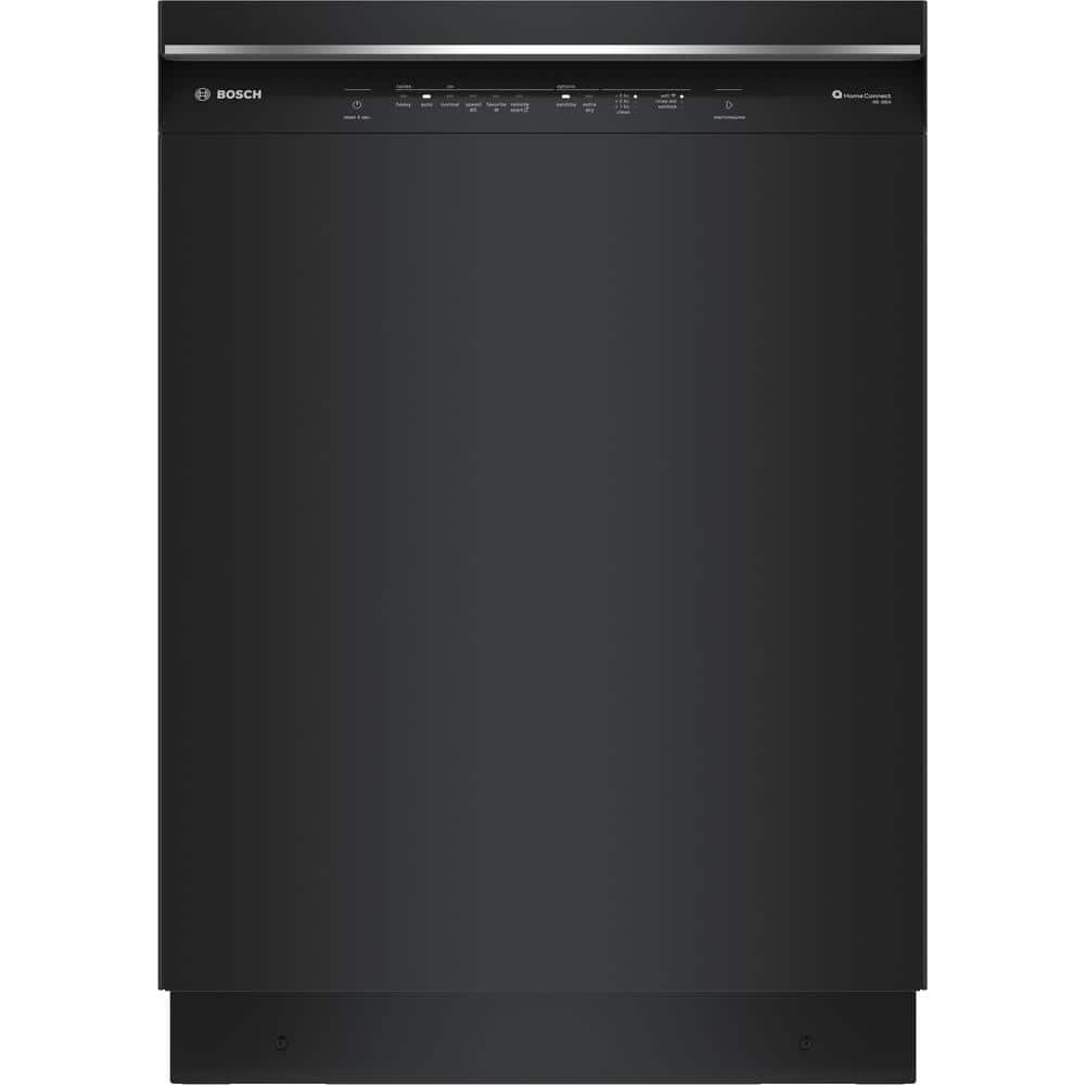 300 Series 24 in. Black Front Control Tall Tub Dishwasher with Stainless Steel Tub and 3rd Rack, 46 dBA