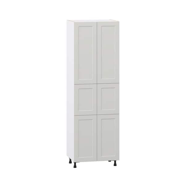 Galveston 30 in. W x 24 in. D x 94.5 in. H Assembled Shaker Pantry Kitchen Cabinet in Light Grey with 5-Shelves