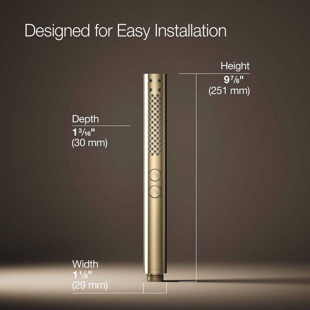 Vibrant French Gold Two-Function Handheld Shower Head