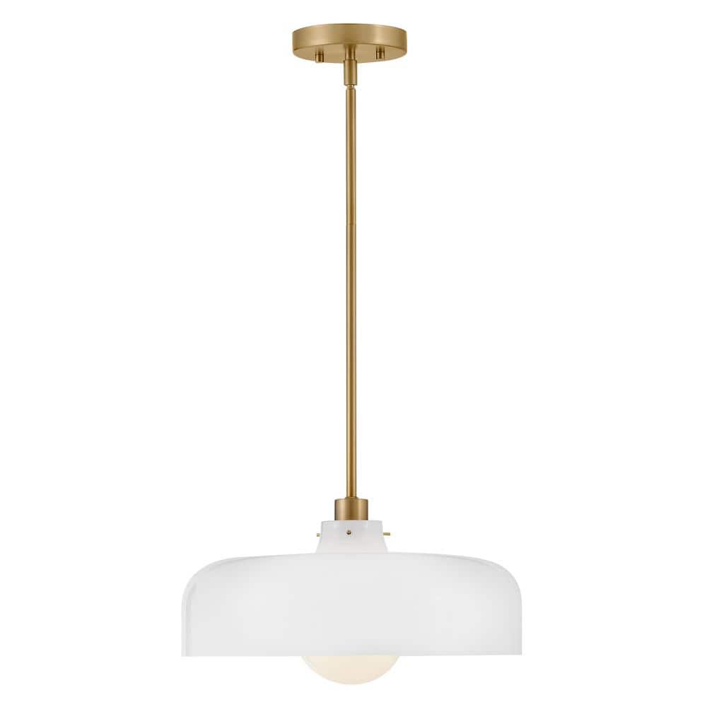 UPC 640665834901 product image for Maisie 1-Light Lacquered Brass Shaded Pendant Light With Shade | upcitemdb.com