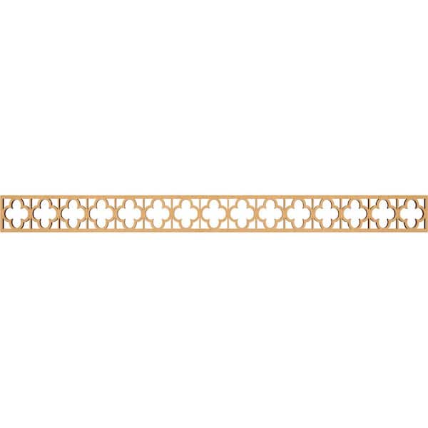 Ekena Millwork Woodall Fretwork 0.375 in. D x 46.375 in. W x 4 in. L MDF Wood Panel Moulding