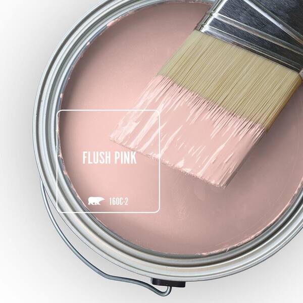 BEHR PREMIUM PLUS 1 gal. #160C-2 Flush Pink Semi-Gloss Enamel Low