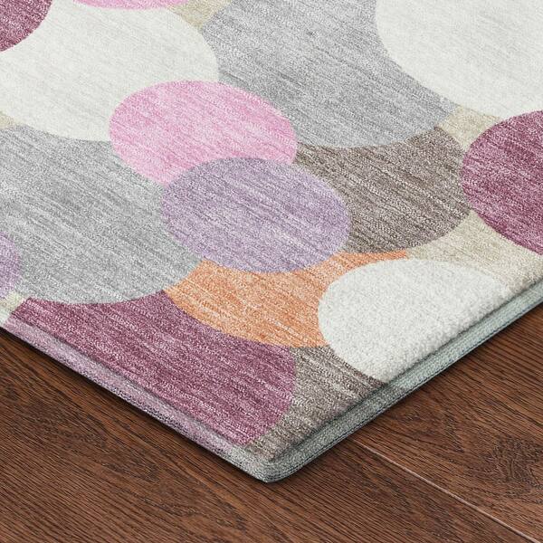 Mayfield Premium Machine Washable Abstract AMF2450 Blush 2 ft. x 3 ft. Accent Rug