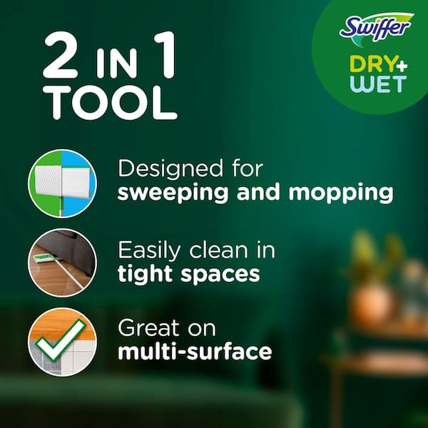 Sweeper 2-in-1 Dry and Wet Multi-Surface Mopping Starter Kit (1-Mop, 10-Refills)