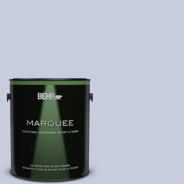 BEHR MARQUEE 1 gal. #BIC-08 Sweet Lavender Semi-Gloss Enamel Exterior Paint & Primer