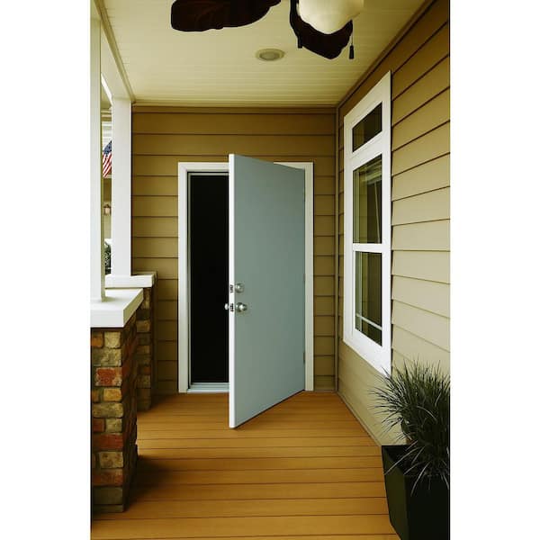 MMI DOOR 32 in. x 80 in. Left-Hand Outswing Flush Classic Primed