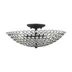 Cassandra 3 Light Black Semi Flush Mount