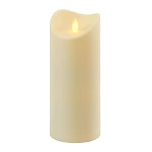 Weather Resistant LED Candle with Moving Flame 9 in.