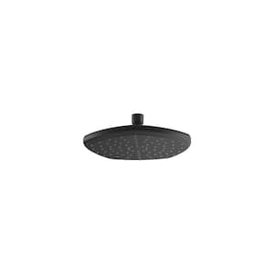 Occasion 1-Spray Patterns with 1.75 Gpm 8.25 in. Wall Mount Fixed Shower Head in Matte Black