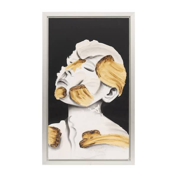 Liv & Skye Gold Framed Deep Thought Acrylic Art Print 59 in. x 36 in.